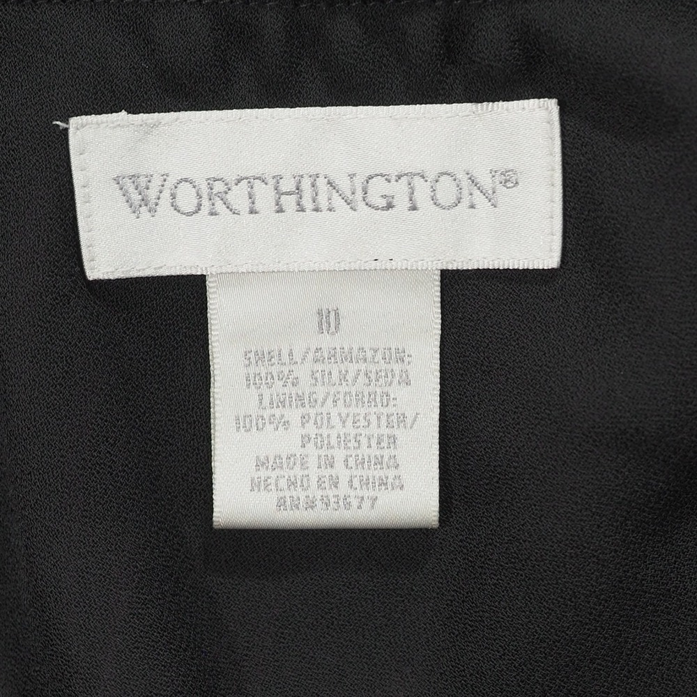 Worthington Skirt Womens 10 Pink Floral Silk High Low Hem Art Deco Midi Lined - Picture 3 of 11